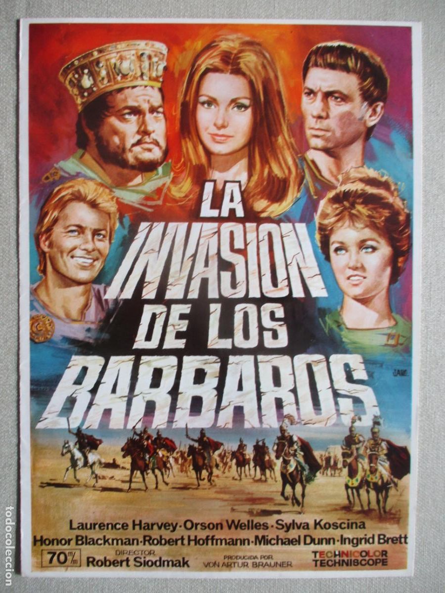 Cine: LA INVASION DE LOS BARBAROS. GUIA ORIGINAL ESTRENO. PEDIDO MINIMO EN GUIAS 10 EUROS.