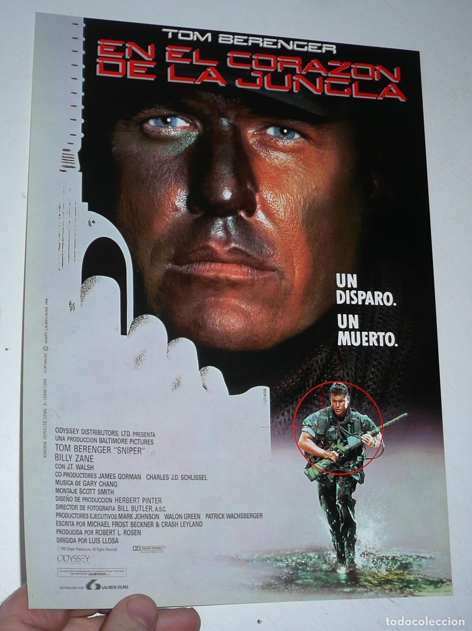 Cine: En el coraz&oacute;n de la jungla (Luis Llosa, 1993) Gu&iacute;a de cine. Tom Berenger, Billy Zane, J. T. Walsh