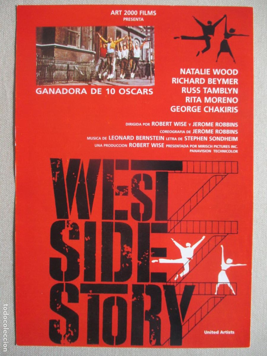 Cine: WEST SIDE STORY. GUIA ORIGINAL RE-ESTRENO. PEDIDO MINIMO EN GUIAS 10 EUROS.