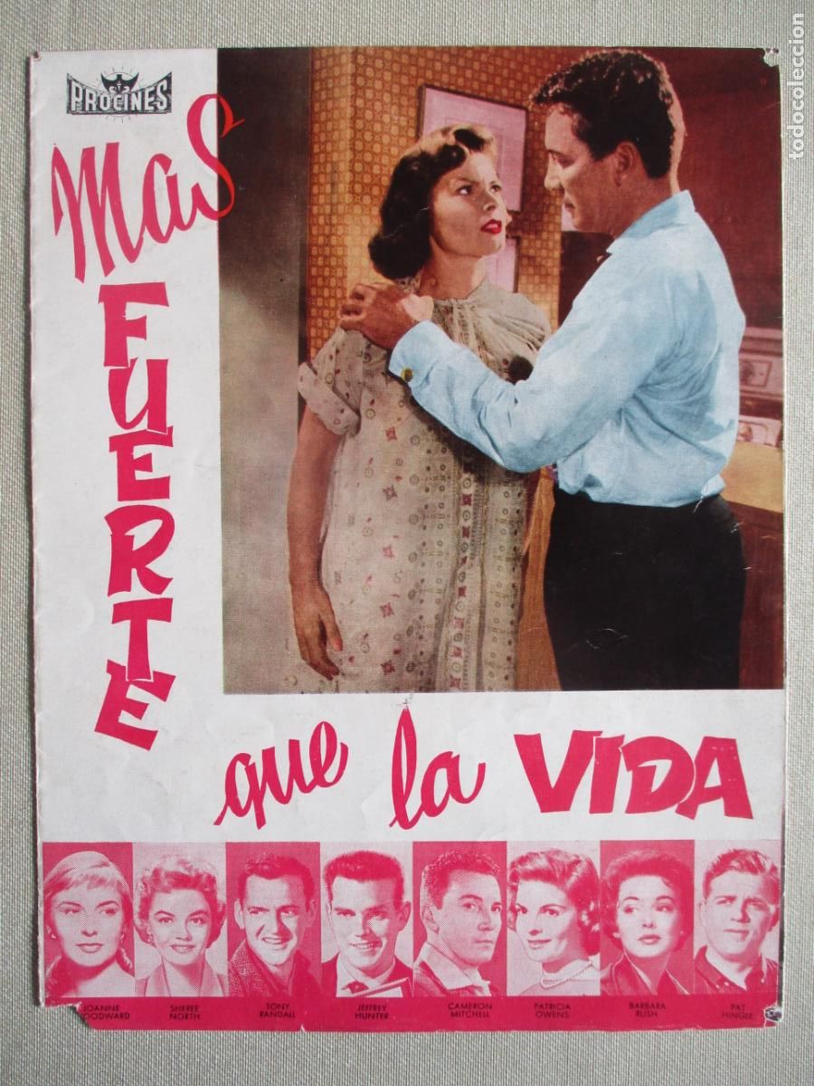 Cine: MAS FUERTE QUE LA VIDA. GUIA ORIGINAL ESTRENO. PEDIDO MINIMO EN GUIAS 10 EUROS.