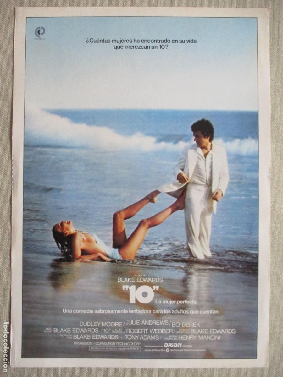 Cine: &rdquo;10&rdquo; LA MUJER PERFECTA. GUIA ORIGINAL ESTRENO. PEDIDO MINIMO EN GUIAS 10 EUROS.