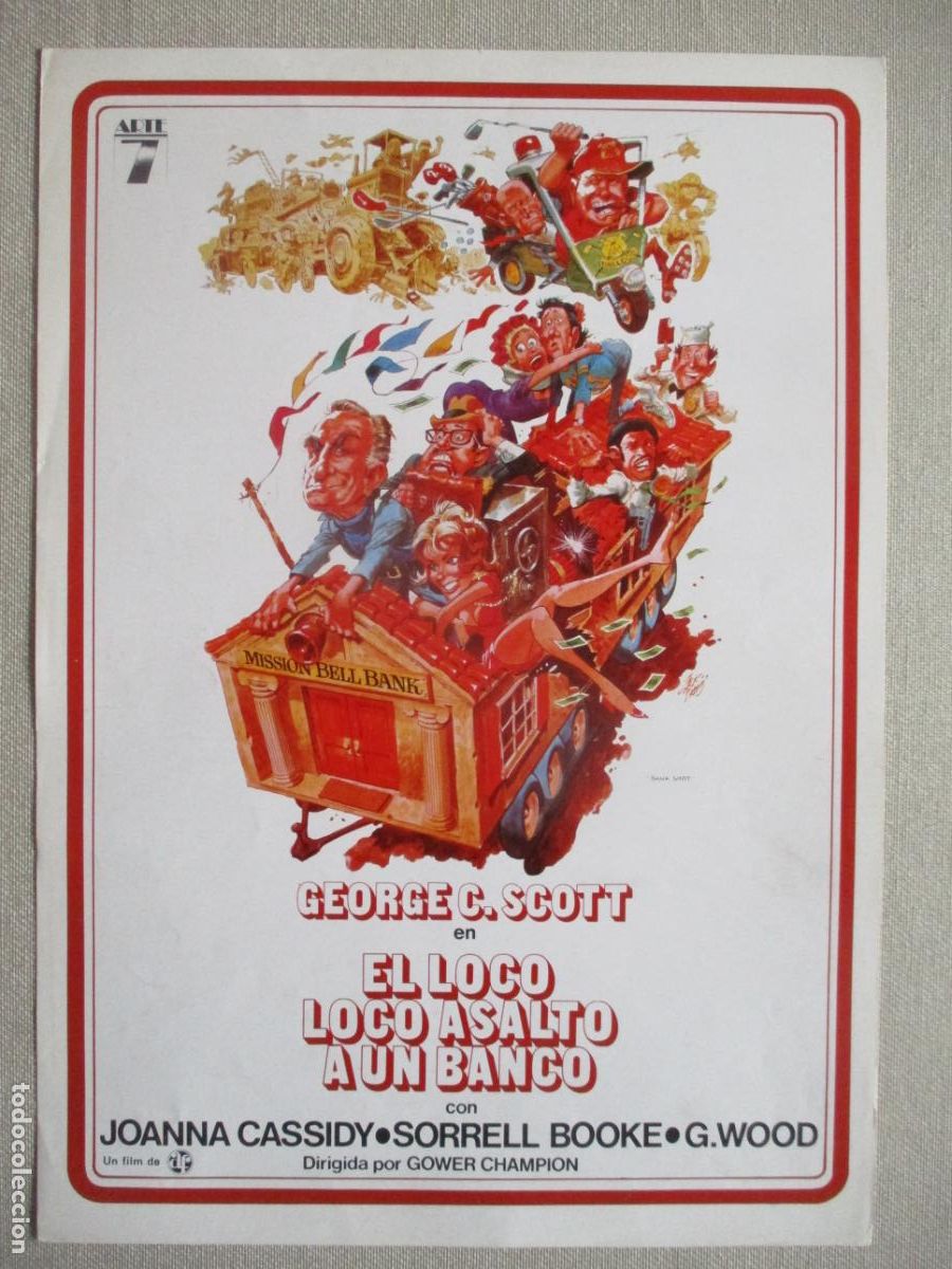 Cine: EL LOCO LOCO ASALTO A UN BANCO. GUIA ORIGINAL ESTRENO. PEDIDO MINIMO EN GUIAS 10 EUROS.