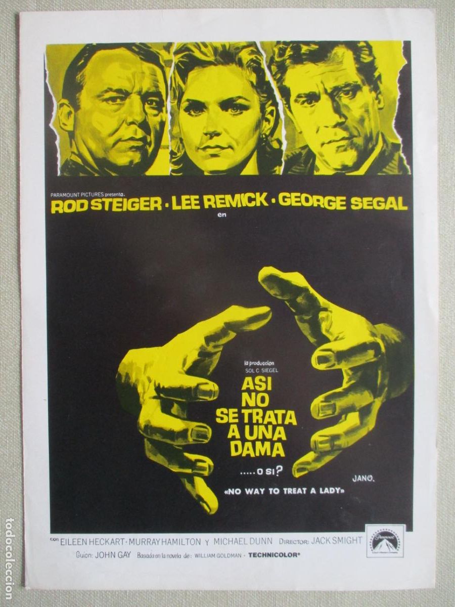 Cine: ASI NO SE TRATA A UNA DAMA. GUIA ORIGINAL ESTRENO. PEDIDO MINIMO EN GUIAS 10 EUROS.