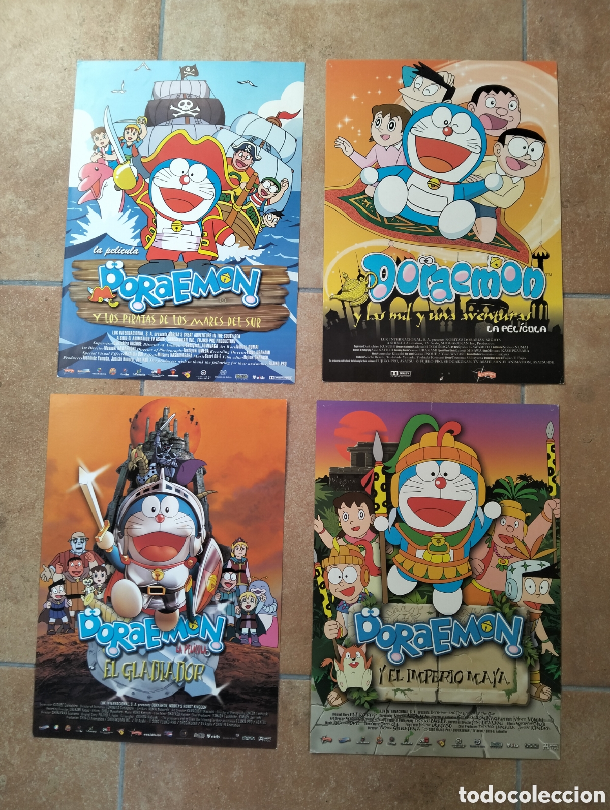 Cine: LOTE 4 GUIAS DE CINE DORAEMON ORIGINALES J57