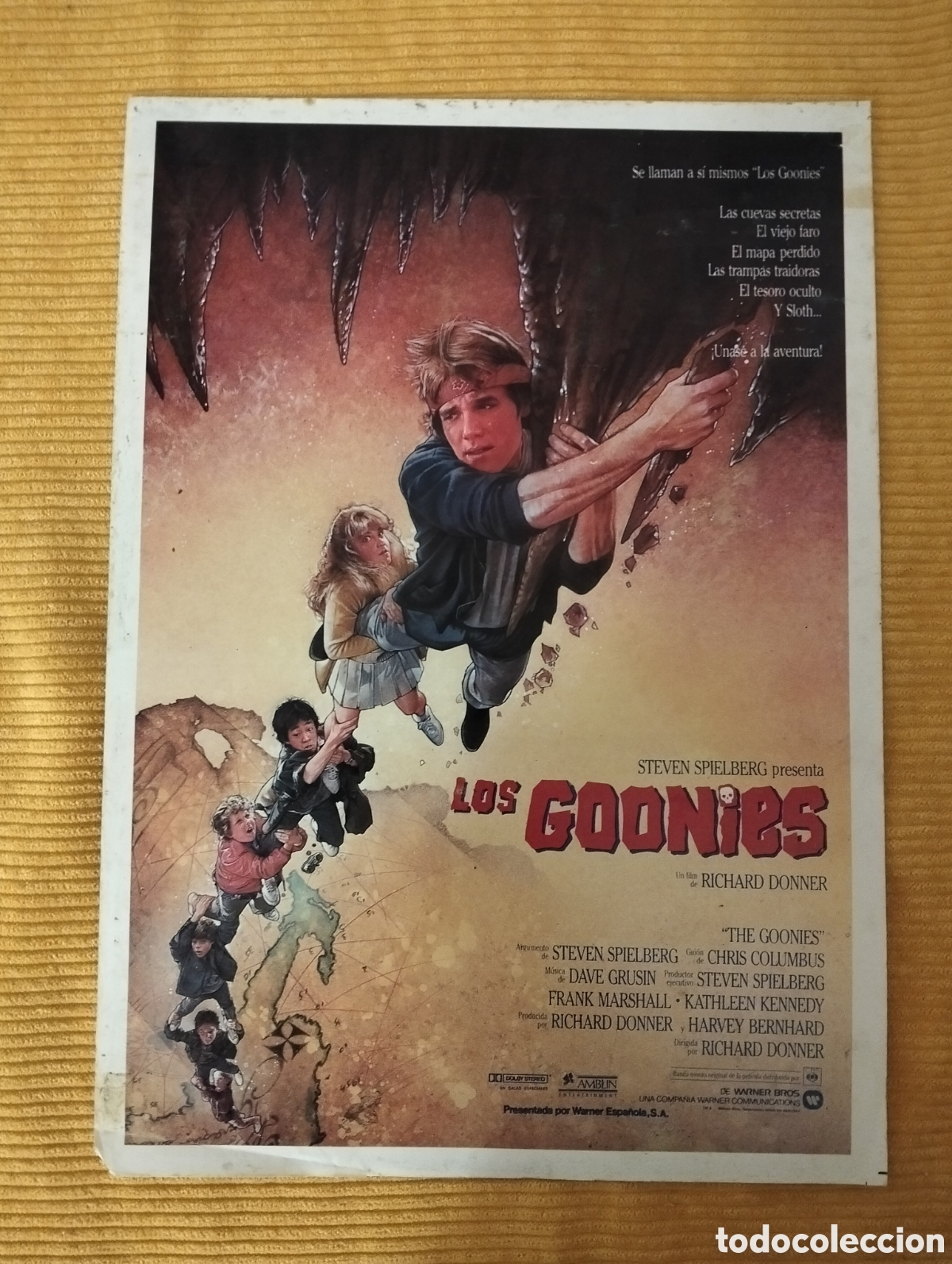 Cine: LOS GOONIES STEVEN SPIELBERG GUIA DE CINE ORIGINAL J58