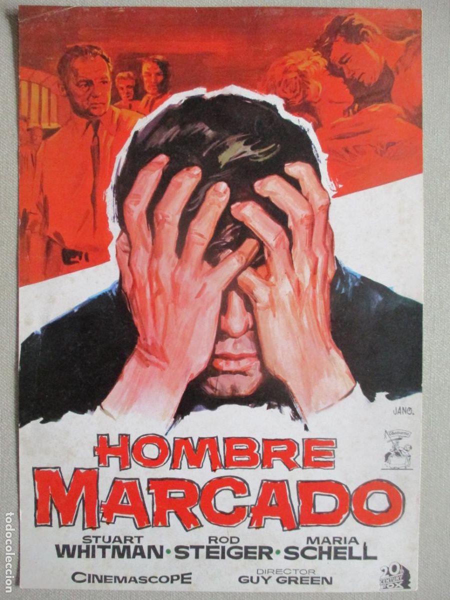 Cine: HOMBRE MARCADO. GUIA ORIGINAL ESTRENO. PEDIDO MINIMO EN GUIAS 10 EUROS.