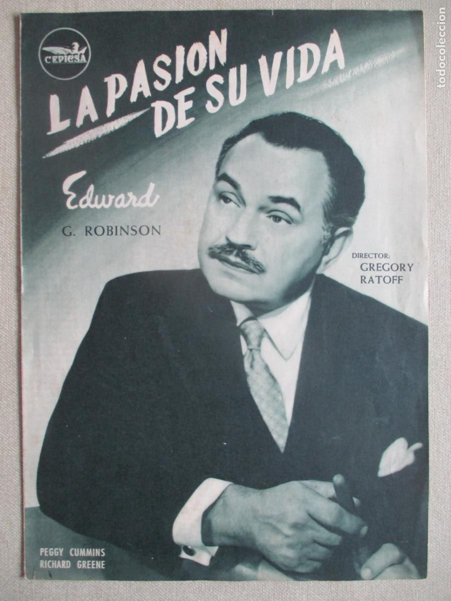 Cine: LA PASION DE SU VIDA. GUIA ORIGINAL ESTRENO. PEDIDO MINIMO EN GUIAS 10 EUROS.