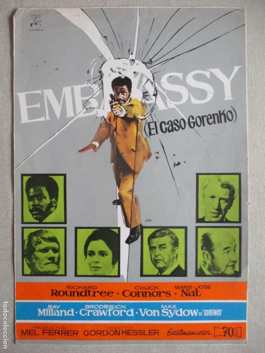 Cine: EMBASSY (EL CASO GORENKO). GUIA ORIGINAL ESTRENO. PEDIDO MINIMO EN GUIAS 10 EUROS.