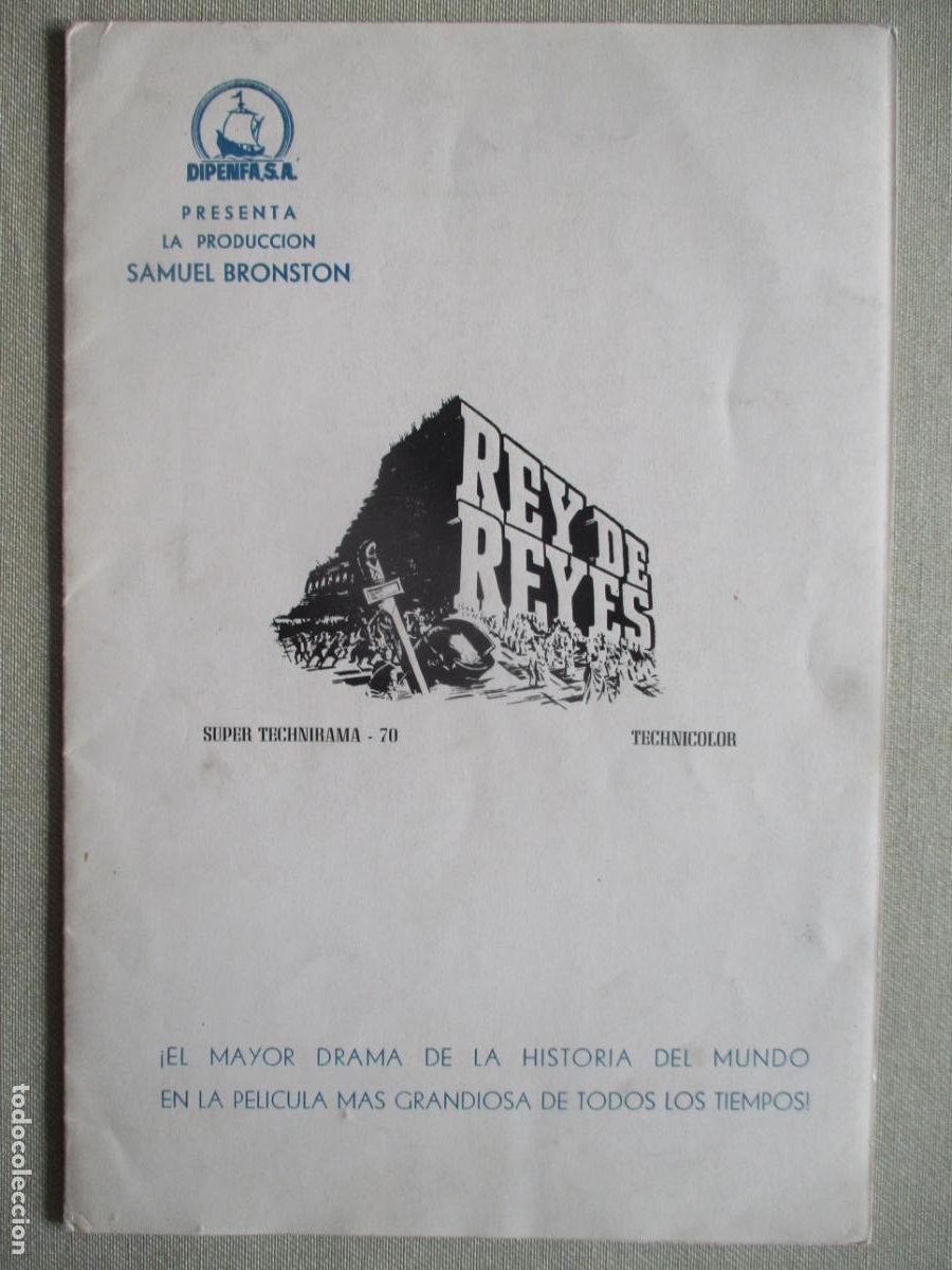 Cine: REY DE REYES. GUIA ORIGINAL ESTRENO. PEDIDO MINIMO EN GUIAS 10 EUROS.