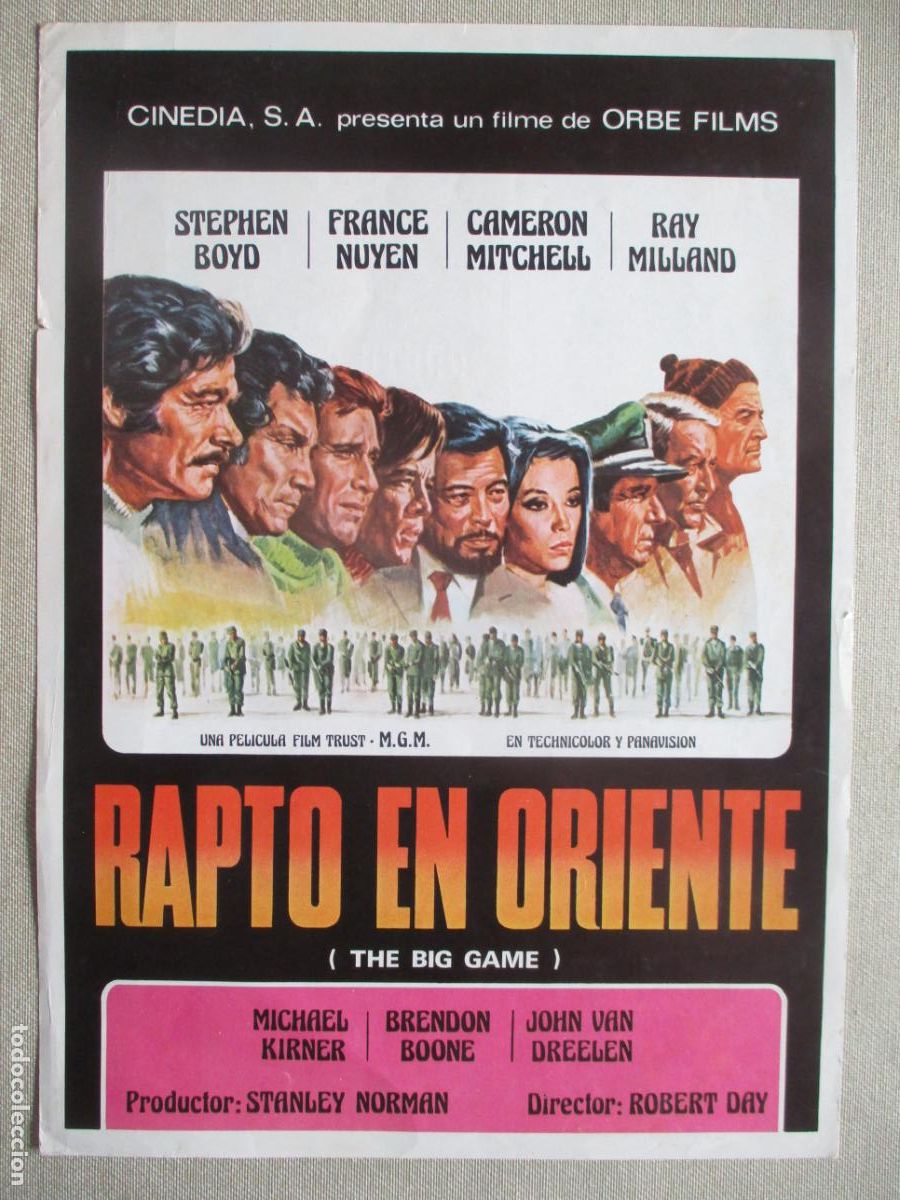 Cine: RAPTO EN ORIENTE. GUIA ORIGINAL ESTRENO. PEDIDO MINIMO EN GUIAS 10 EUROS.