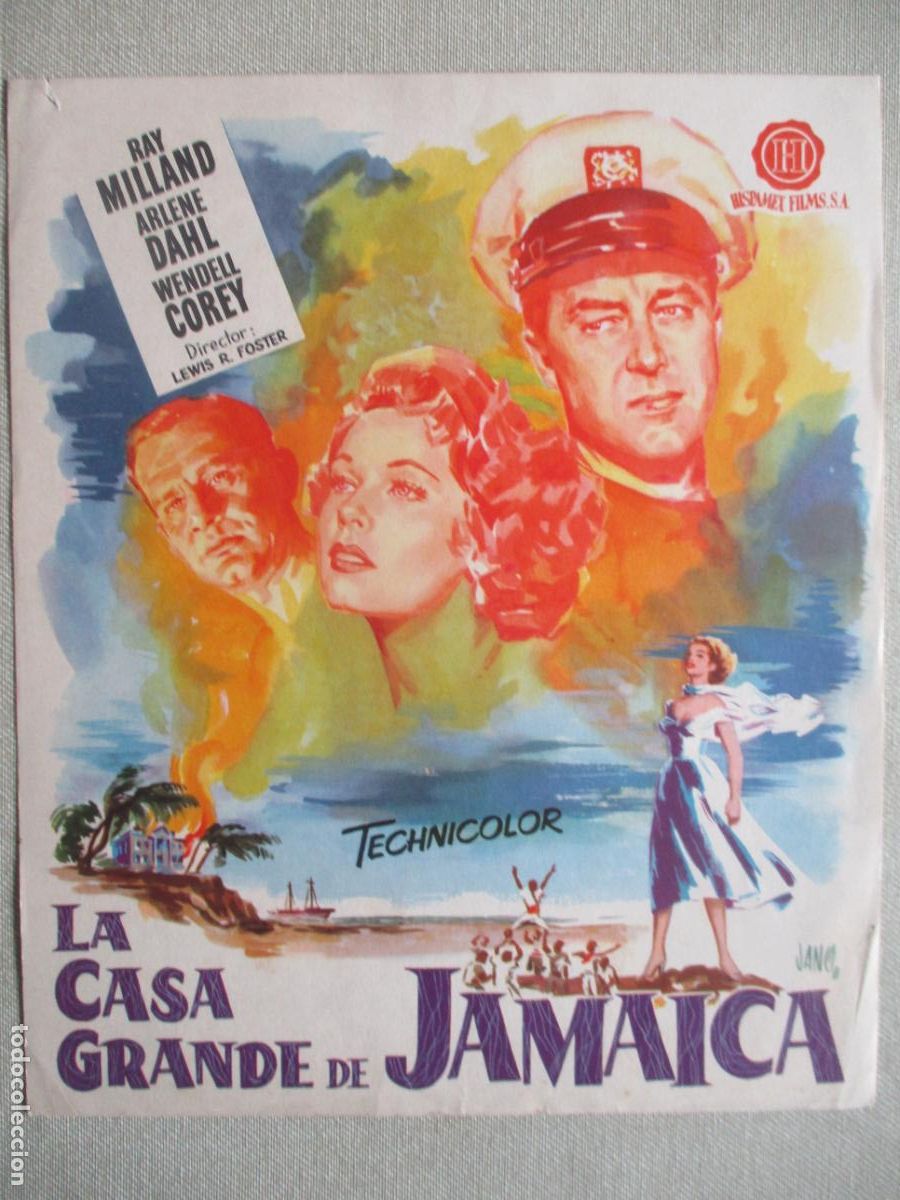 Cine: LA CASA GRANDE DE JAMAICA. GUIA ORIGINAL ESTRENO. PEDIDO MINIMO EN GUIAS 10 EUROS.