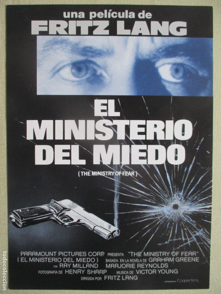 Cine: EL MINISTERIO DEL MIEDO. GUIA ORIGINAL RE-ESTRENO. PEDIDO MINIMO EN GUIAS 10 EUROS.