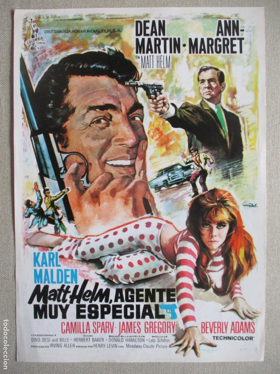 Cine: MATT HELM, AGENTE MUY ESPECIAL. GUIA ORIGINAL ESTRENO. PEDIDO MINIMO EN GUIAS 10 EUROS.