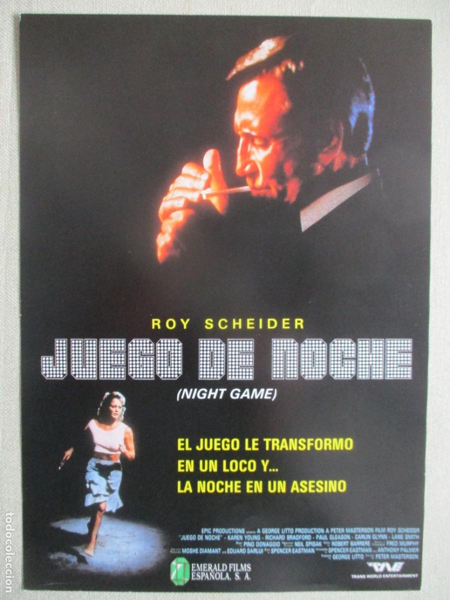 Cine: JUEGO DE NOCHE. GUIA ORIGINAL ESTRENO. PEDIDO MINIMO EN GUIAS 10 EUROS.