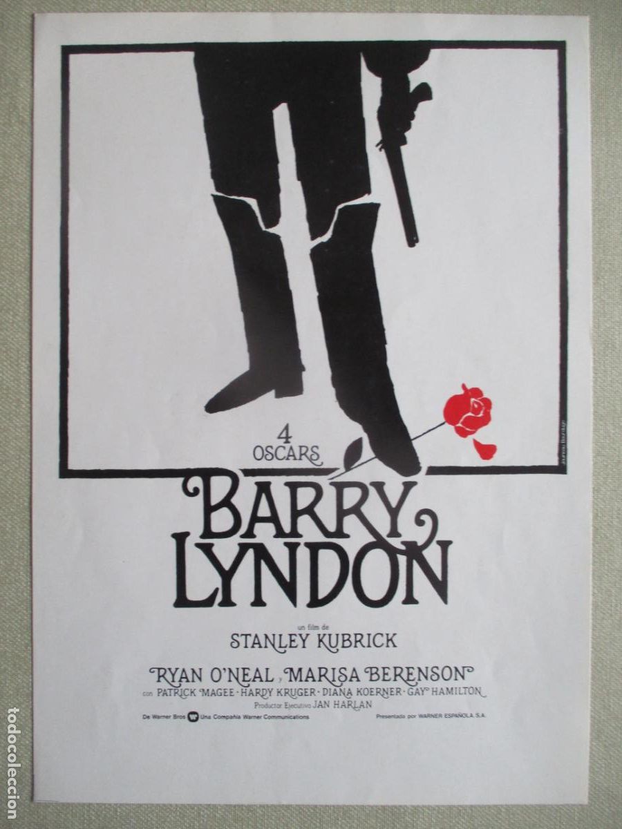 Cine: BARRY LYNDON. GUIA ORIGINAL ESTRENO. PEDIDO MINIMO EN GUIAS 10 EUROS.