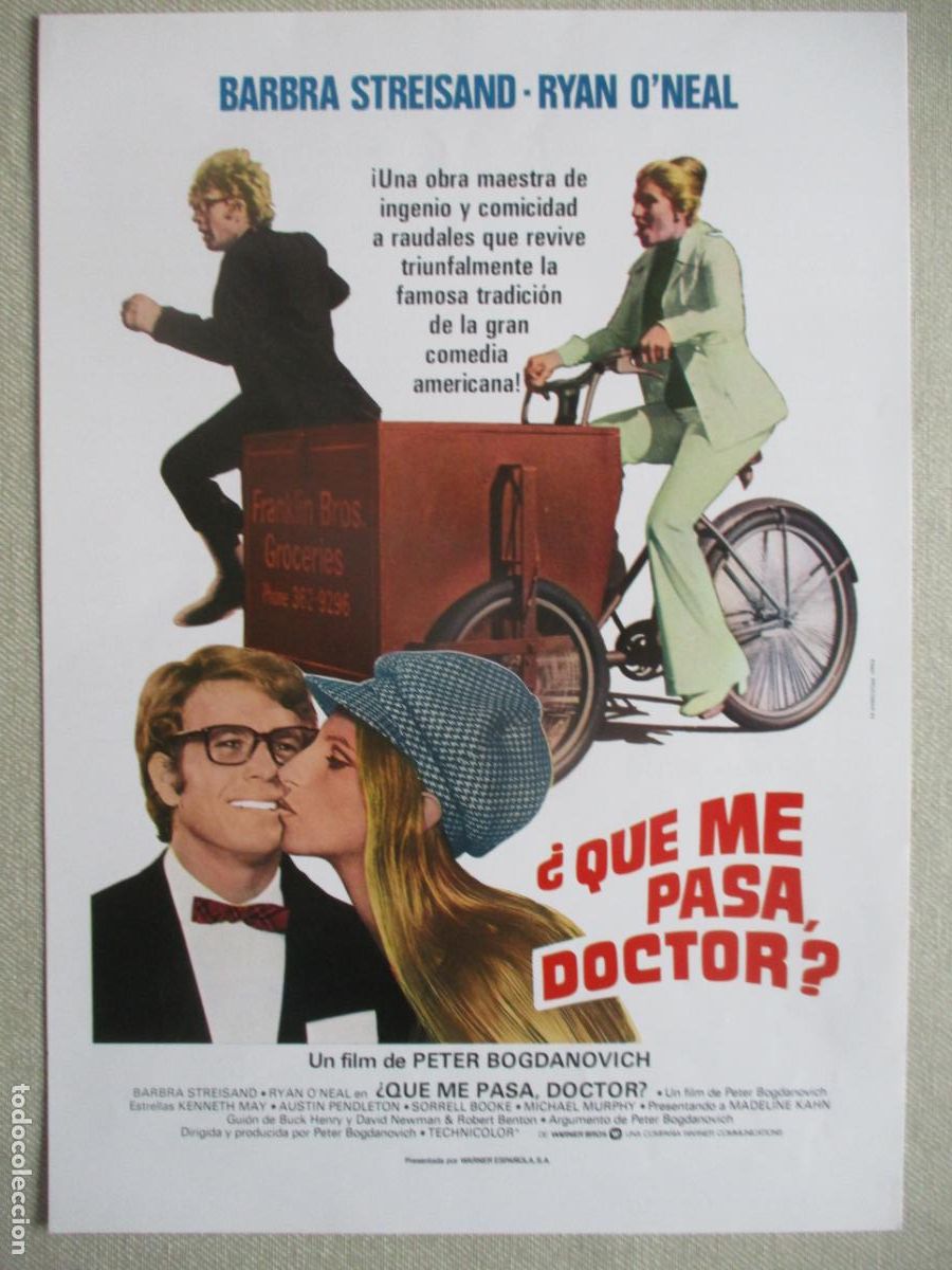 Cine: &iquest;QUE ME PASA, DOCTOR?. GUIA ORIGINAL ESTRENO. PEDIDO MINIMO EN GUIAS 10 EUROS.