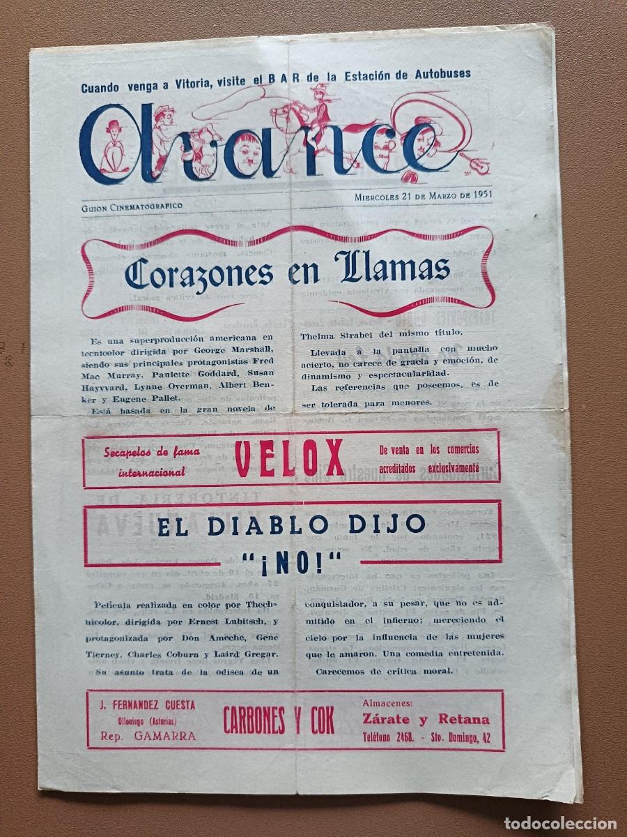 Cinema: AVANCE- GUI&Oacute;N CINEMATOGR&Aacute;FICO DE VITORIA- 21-03-1951