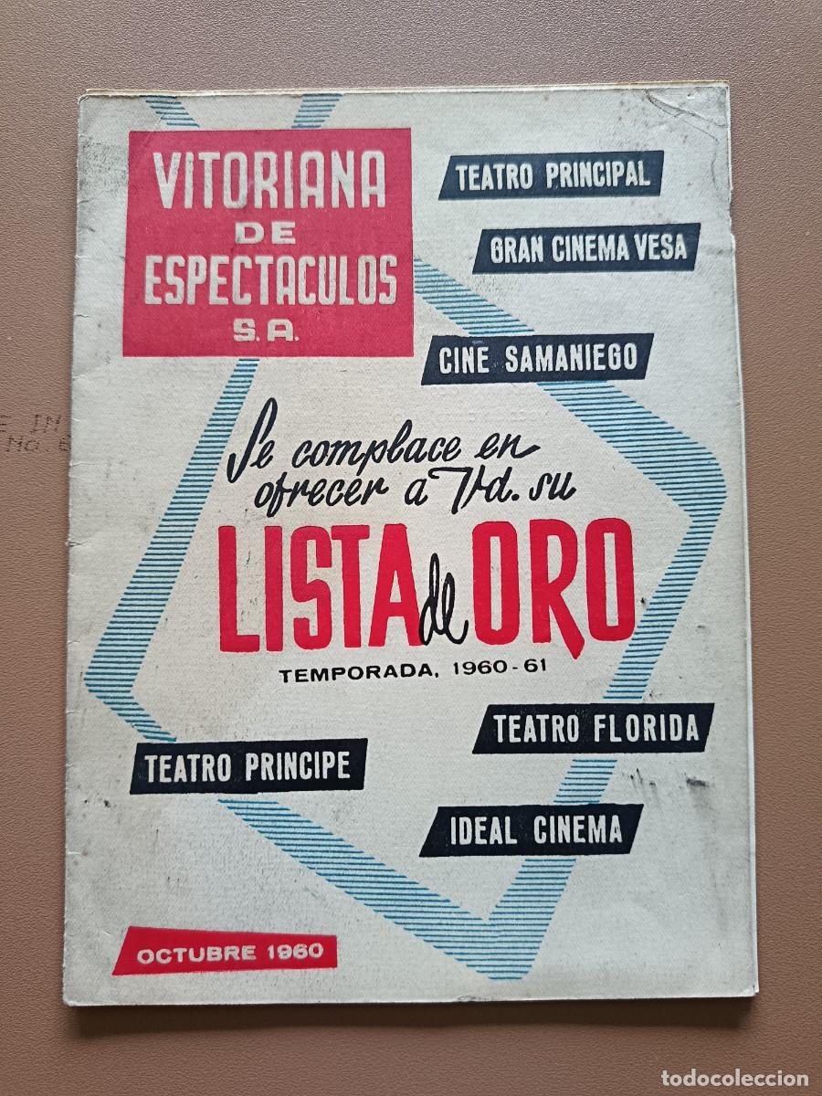 Cinema: VESA- VITORIANA DE ESPECT&Aacute;CULOS- LISTA DE ORO-1960-61