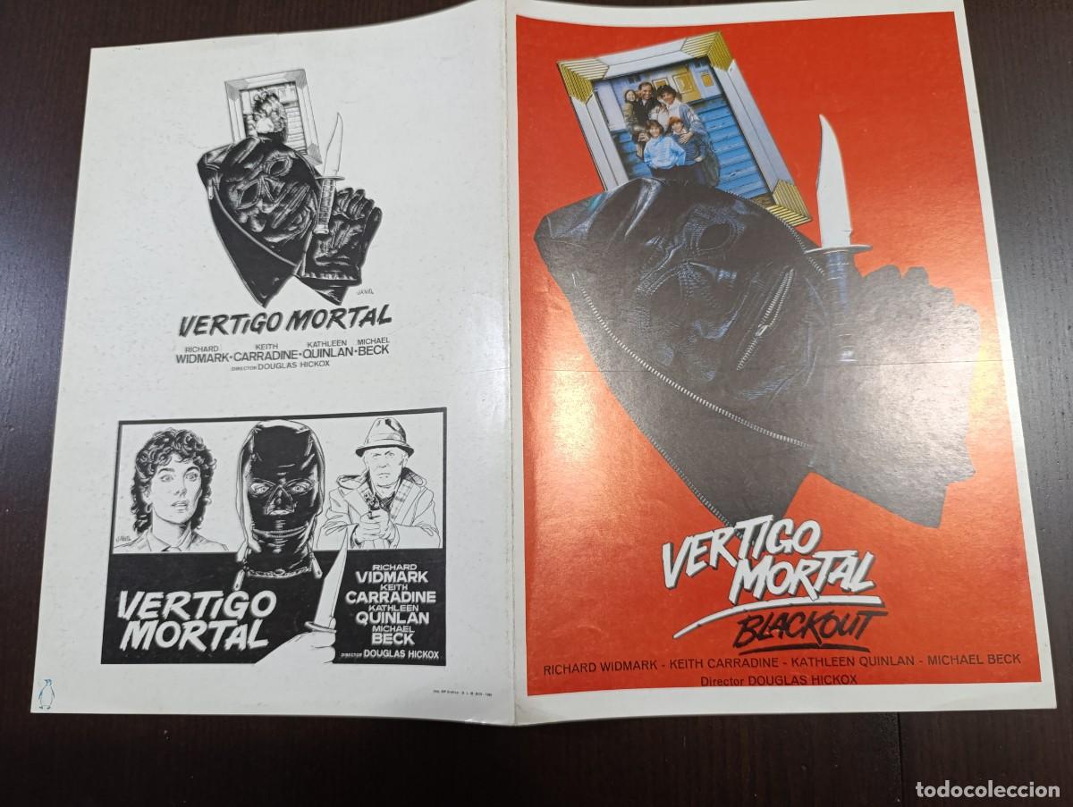 Cin&eacute;ma: VERTIGO MORTAL (BLACKOUT) (GUIA PUBLICITARIA CINE ORIGINAL) RICHARD WIDMARK (PEDIDO MINIMO 5 EUROS)