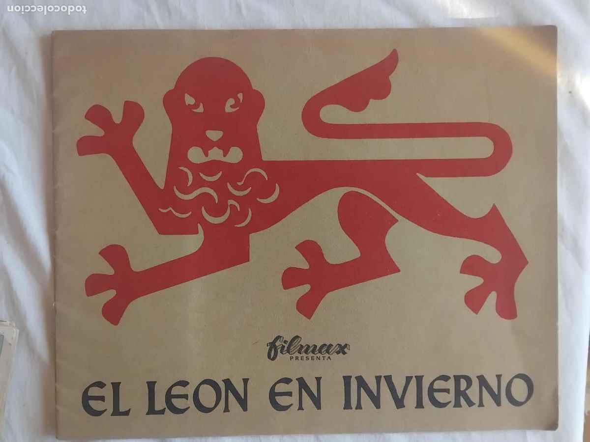 Cine: EL LEON EN INVIERNO KATHARINE HEPBURN. GUIA PUBLICITARIA DE LA PELICULA.