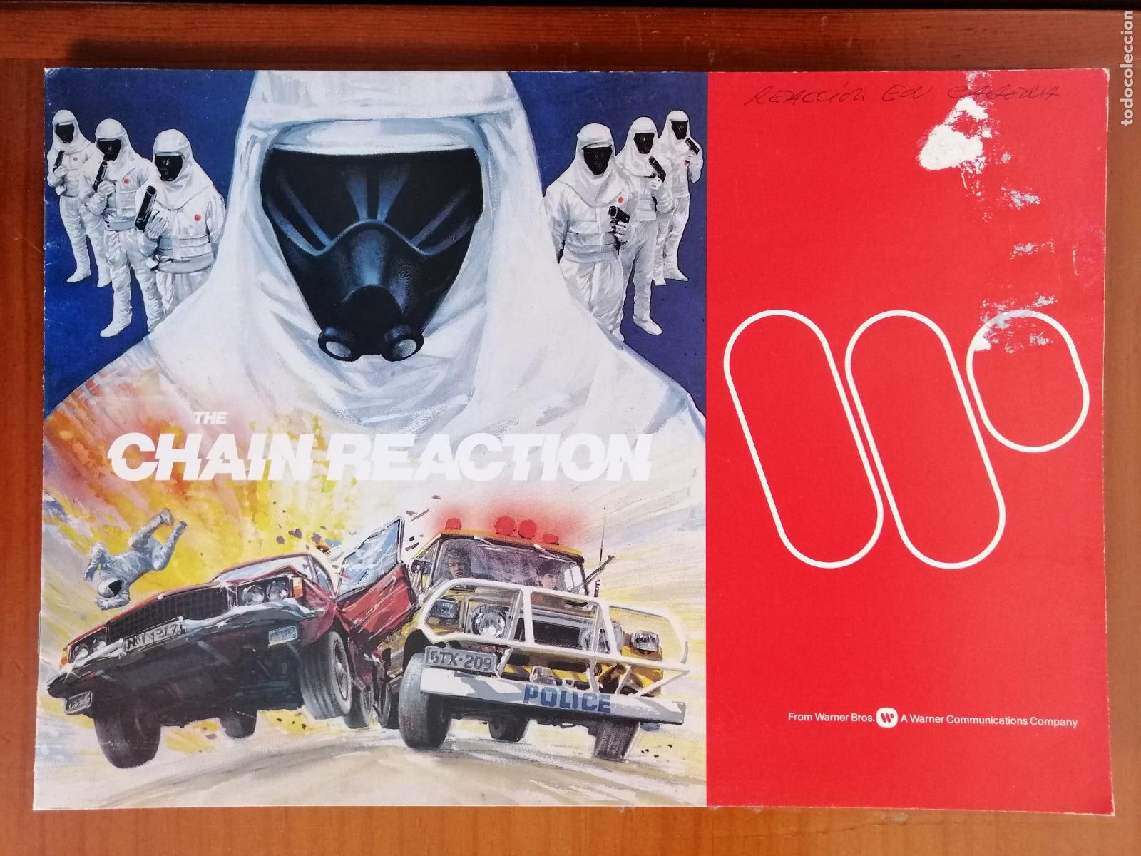 Cine: G10414 THE CHAIN REACTION (REACCION EN CADENA)-LIBRO 8 PAGINAS-EN INGLES