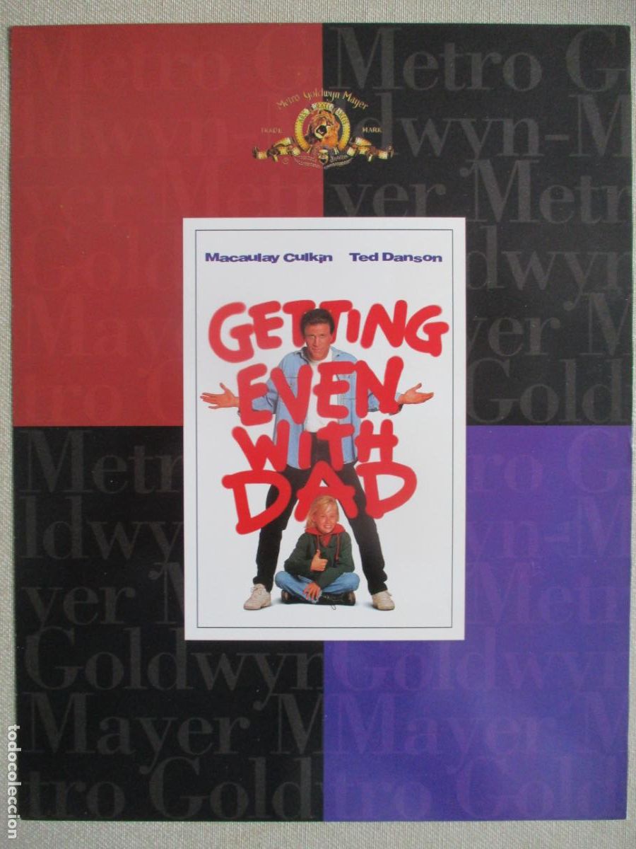 Cine: GETTING EVEN WITH DAD. GUIA ORIGINAL INGLESA. PEDIDO MINIMO EN GUIAS 10 EUROS.