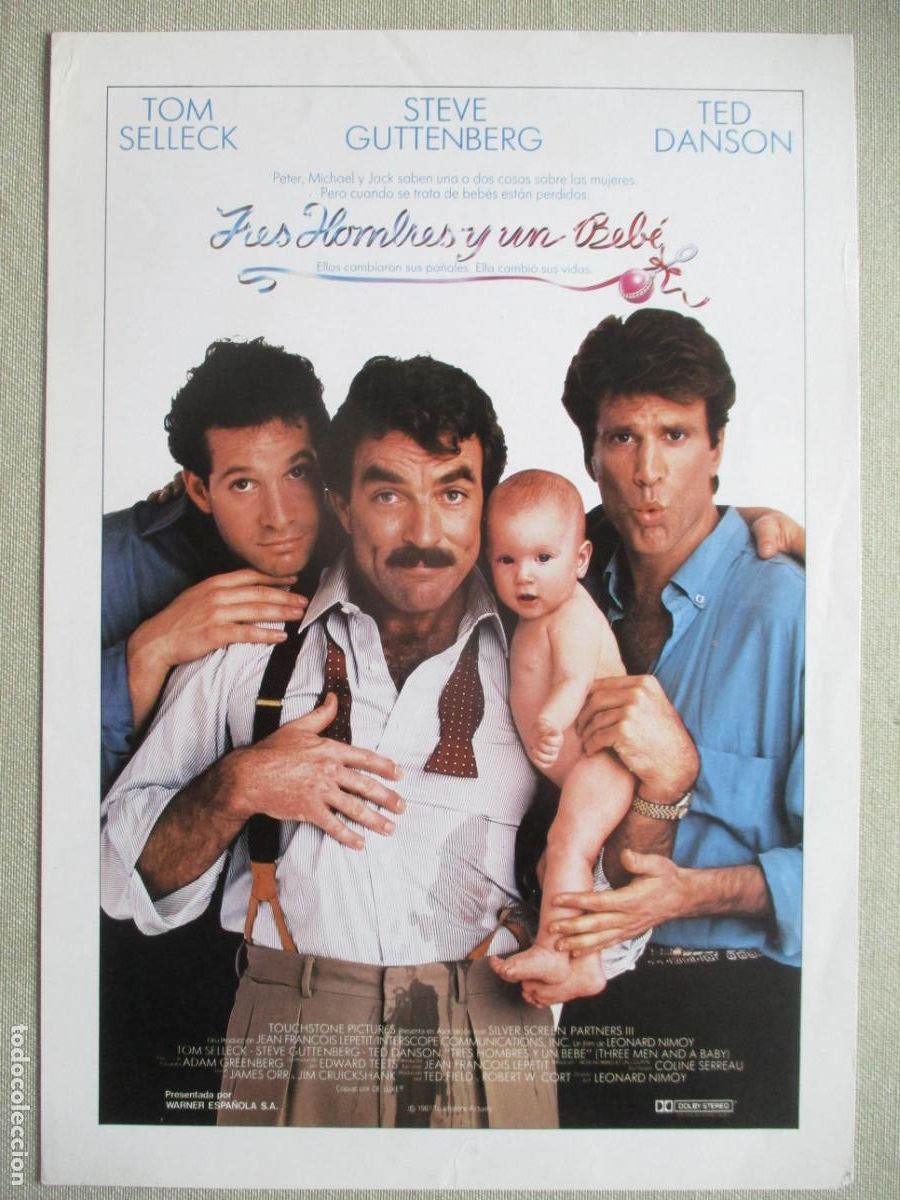 Cine: TRES HOMBRES Y UN BEBE. GUIA ORIGINAL ESTRENO. PEDIDO MINIMO EN GUIAS 10 EUROS.
