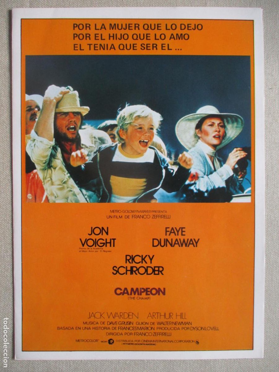 Cinema: CAMPEON. GUIA ORIGINAL ESTRENO. PEDIDO MINIMO EN GUIAS 10 EUROS.
