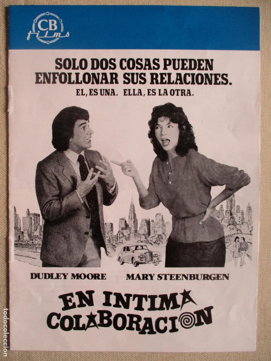 Cinema: EN INTIMA COLABORACION. GUIA ORIGINAL ESTRENO. PEDIDO MINIMO EN GUIAS 10 EUROS.