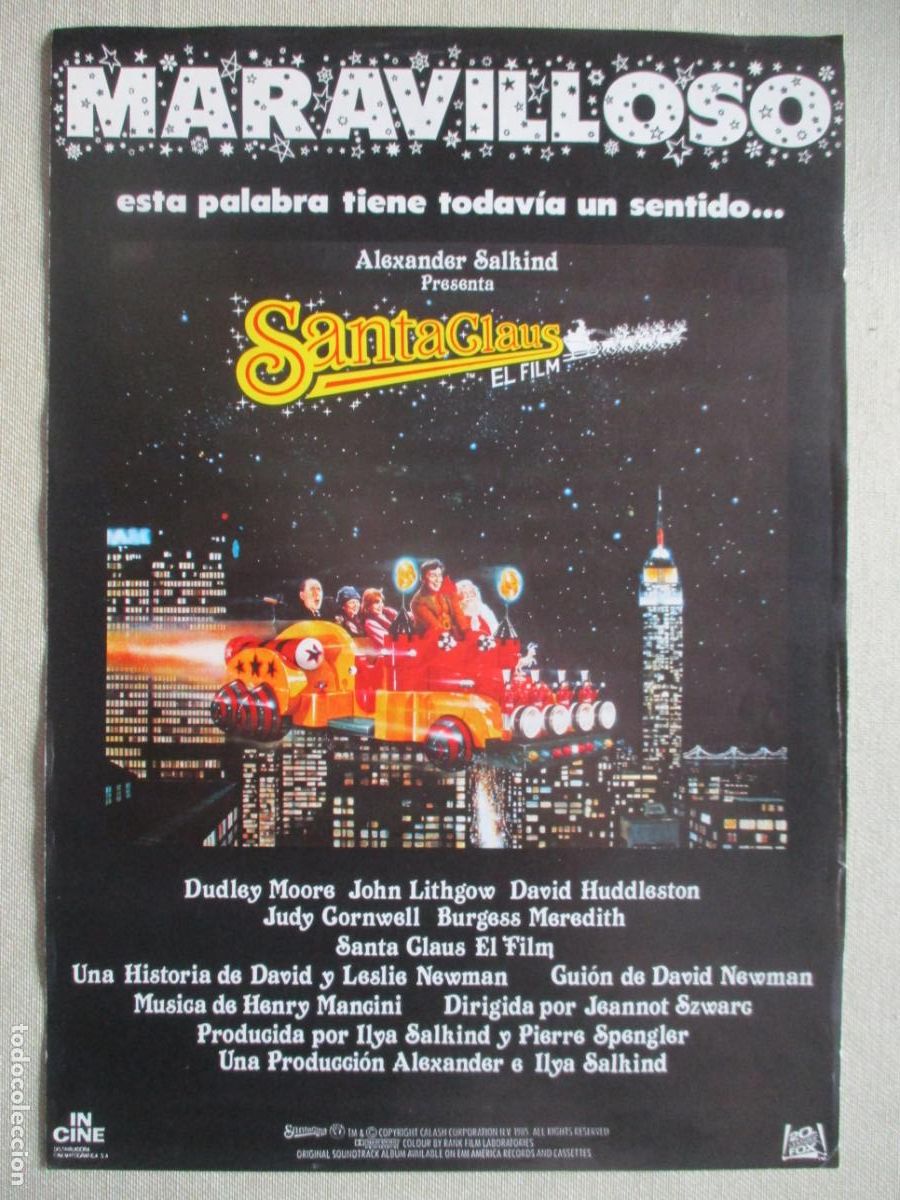 Cinema: SANTA CLAUS EL FILM. GUIA ORIGINAL ESTRENO. PEDIDO MINIMO EN GUIAS 10 EUROS.