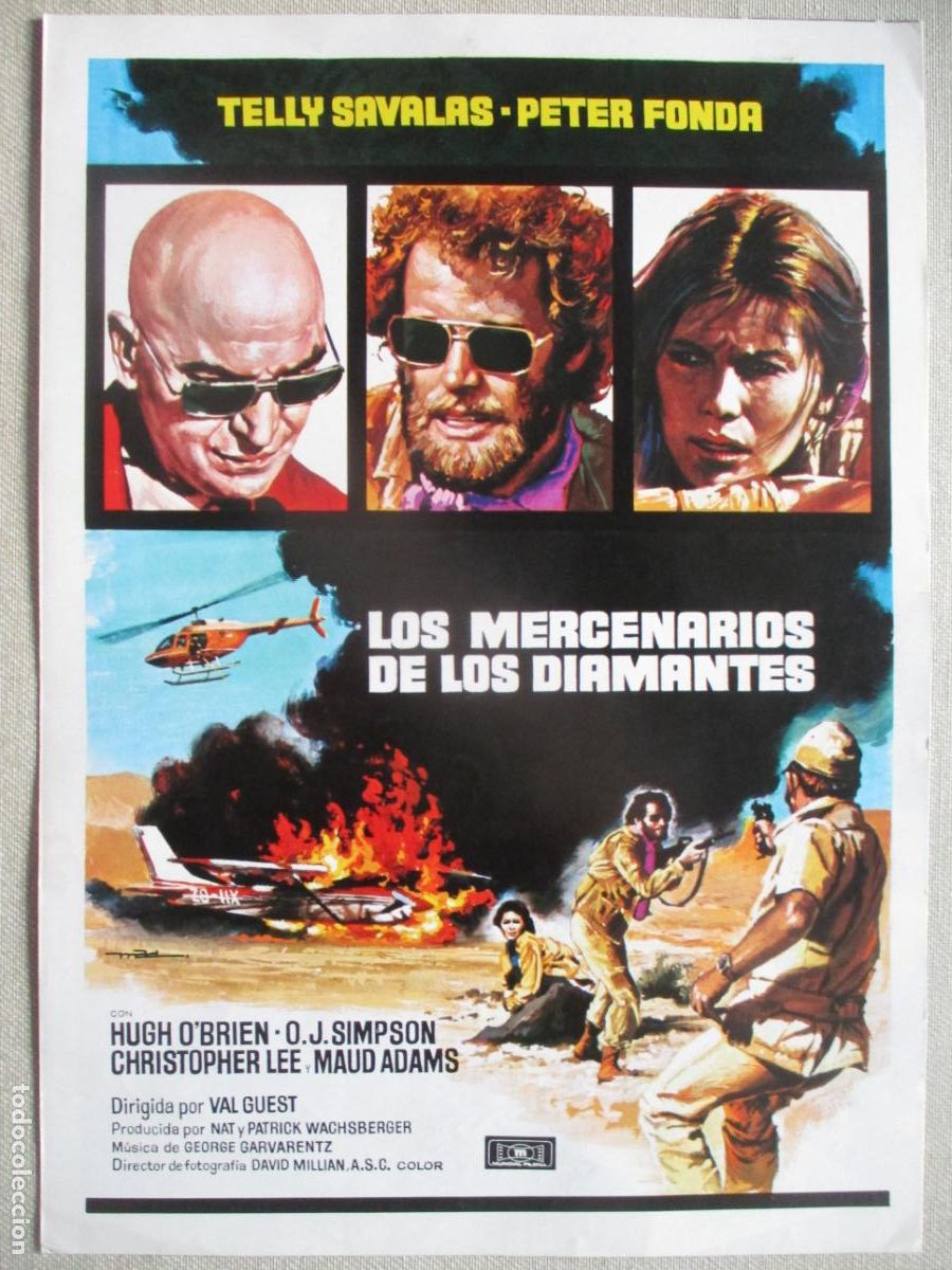 Cinema: LOS MERCENARIOS DE LOS DIAMANTES. GUIA ORIGINAL ESTRENO. PEDIDO MINIMO EN GUIAS 10 EUROS.
