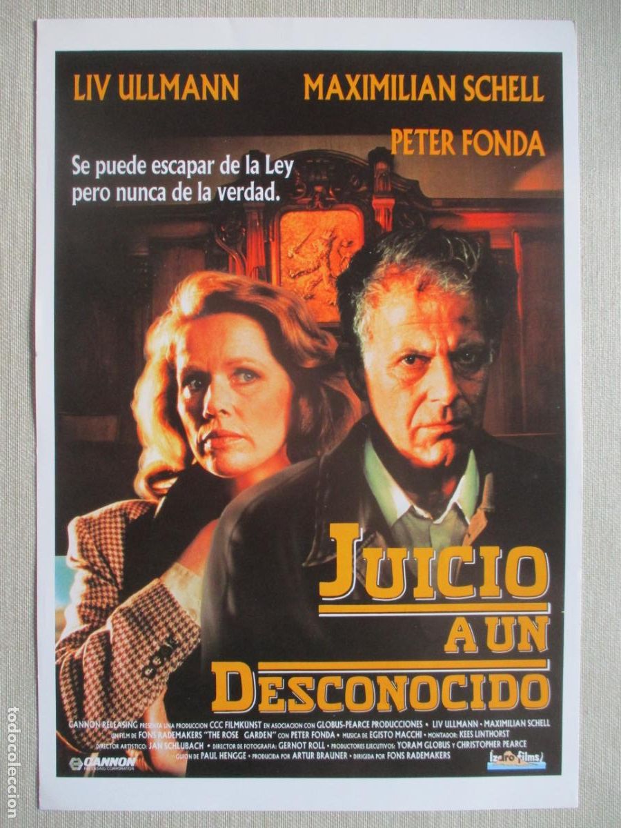 Cinema: JUICIO A UN DESCONOCIDO. GUIA ORIGINAL ESTRENO. PEDIDO MINIMO EN GUIAS 10 EUROS.