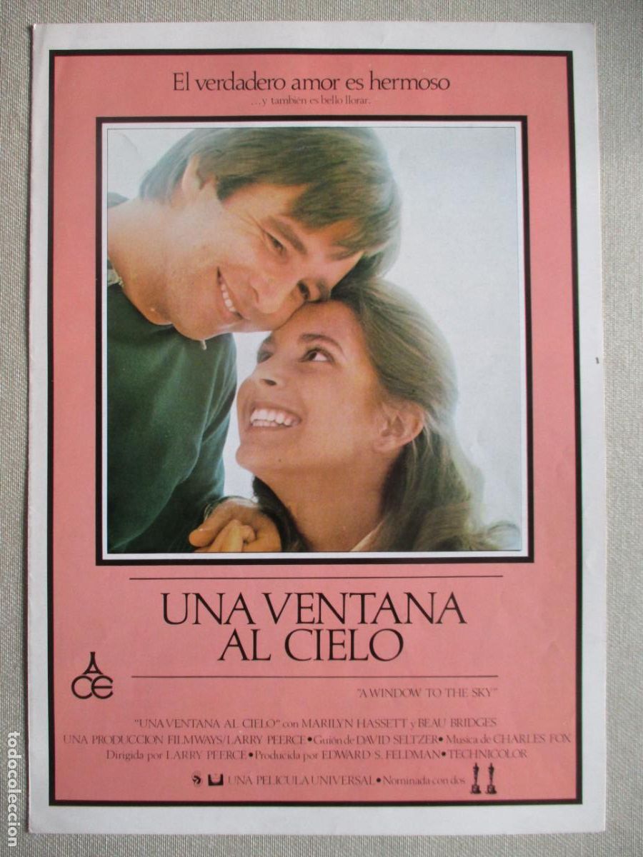 Cinema: UNA VENTANA AL CIELO. GUIA ORIGINAL ESTRENO. PEDIDO MINIMO EN GUIAS 10 EUROS.