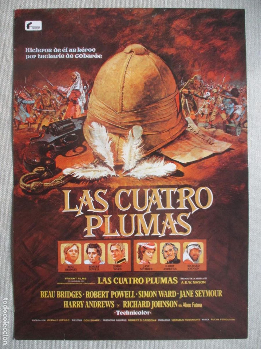 Cinema: LAS CUATRO PLUMAS. GUIA ORIGINAL ESTRENO. PEDIDO MINIMO EN GUIAS 10 EUROS.