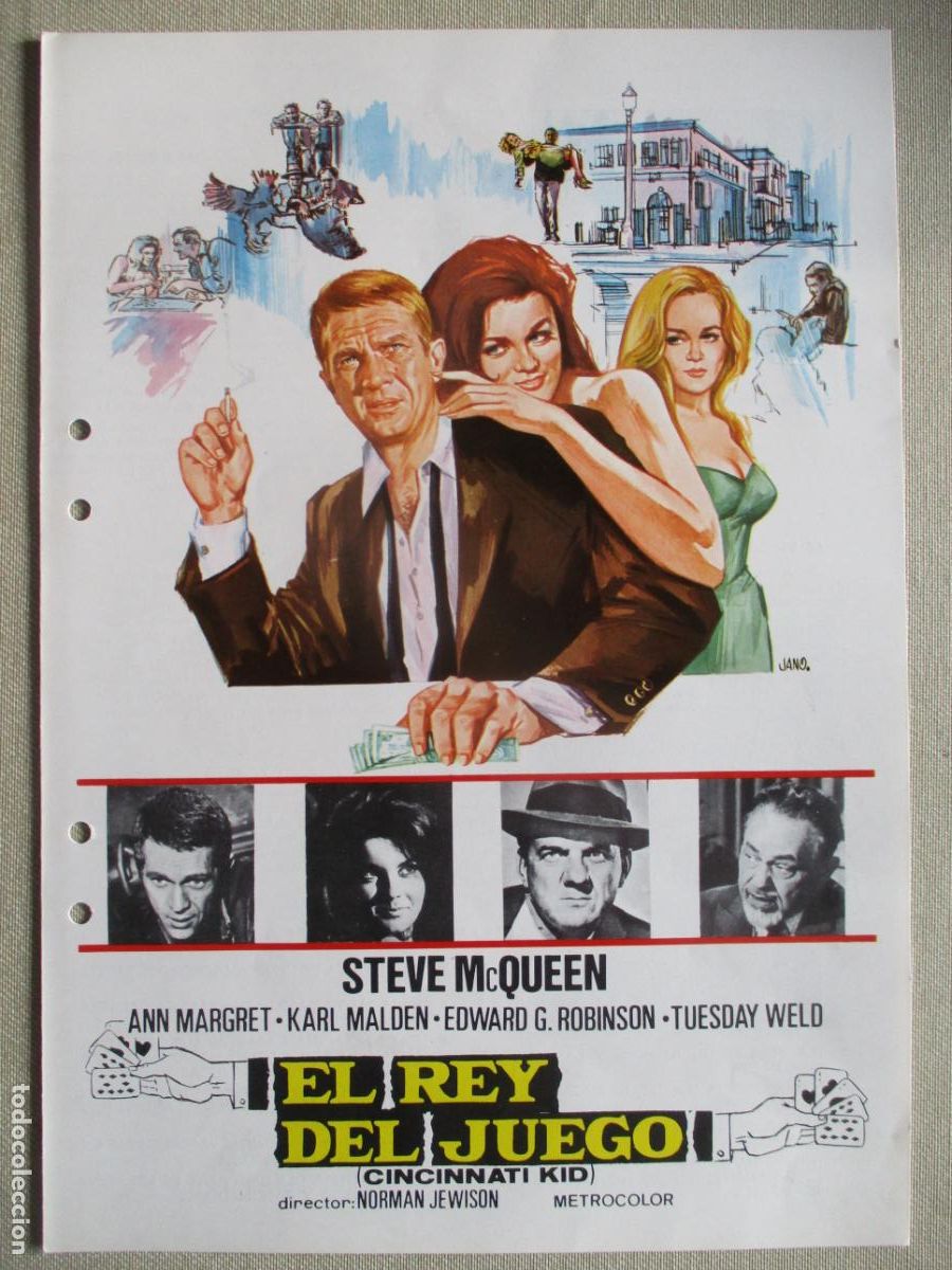 Cinema: EL REY DEL JUEGO. GUIA ORIGINAL ESTRENO (AGUJEROS DE TALADRO). PEDIDO MINIMO EN GUIAS 10 EUROS.