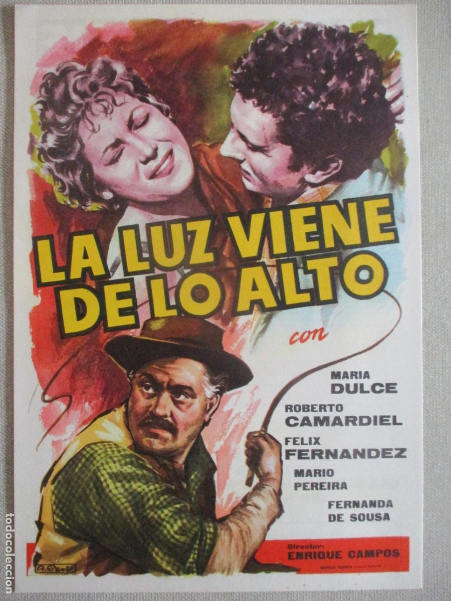 Cinema: LA LUZ VIENE DE LO ALTO. GUIA ORIGINAL ESTRENO. PEDIDO MINIMO EN GUIAS 10 EUROS.