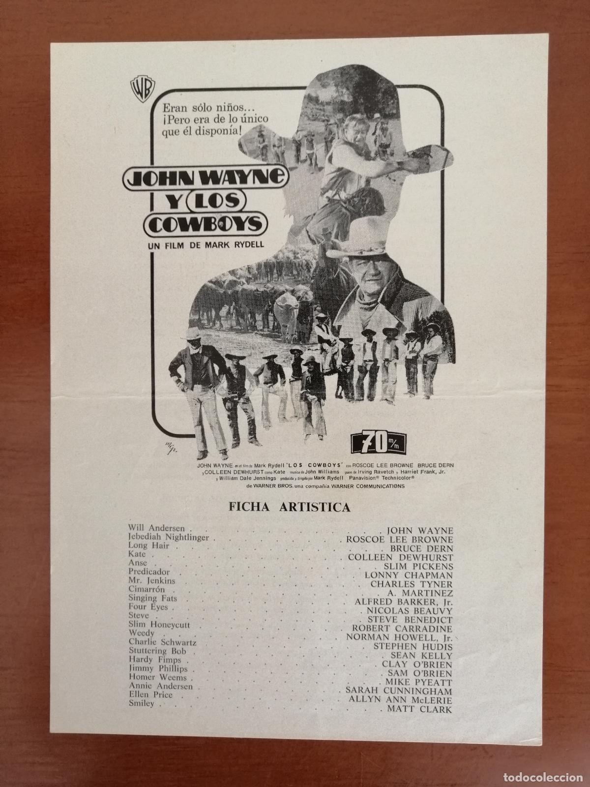 Cine: G5470 JOHN WAYNE Y LOS COWBOYS-SENCILLO