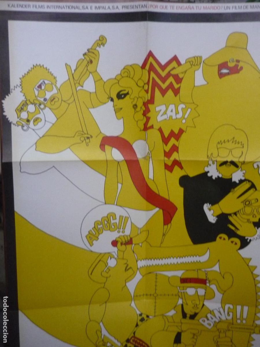 Cine: porque te enga&ntilde;a tu marido - guia publicitaria original - manuel summers alfredo landa - cartel