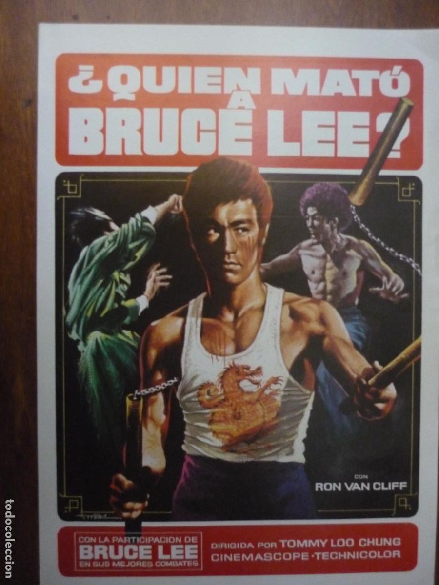 Cine: quien mato a bruce lee - guia publicitaria original - bruce lee ron van cliff - martial arts