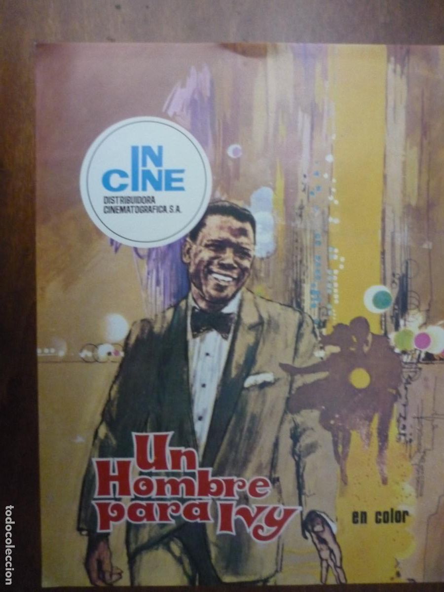 Cine: un hombre para ivy - guia publicitaria original - sidney poitier abbey lincoln daniel mann - incine