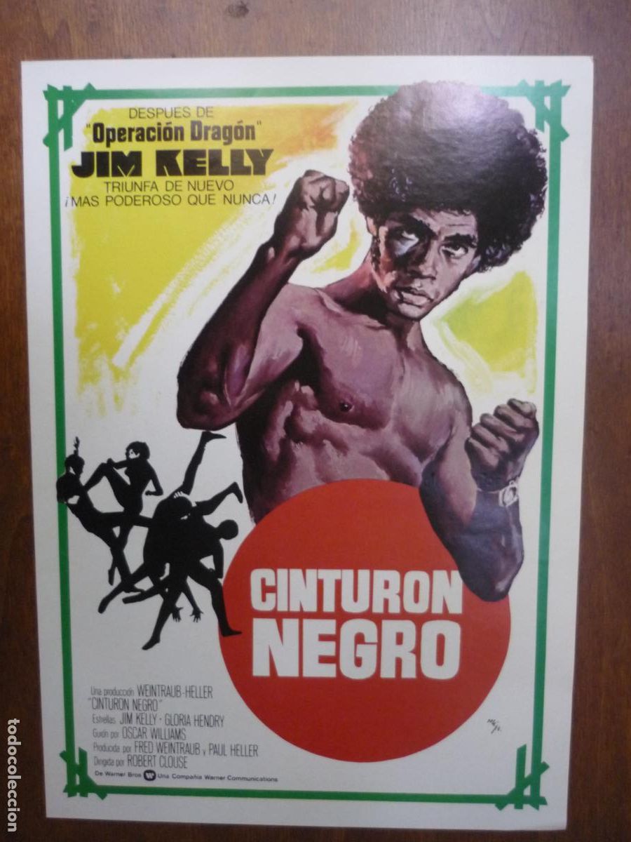 Cine: cinturon negro - guia publicitaria original - Black Belt Jones - jim kelly martial arts