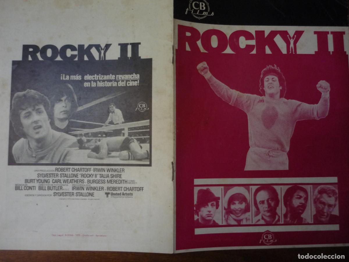 Cine: rocky II 2 - guia publicitaria original - sylvester stallone - boxeo - cb films