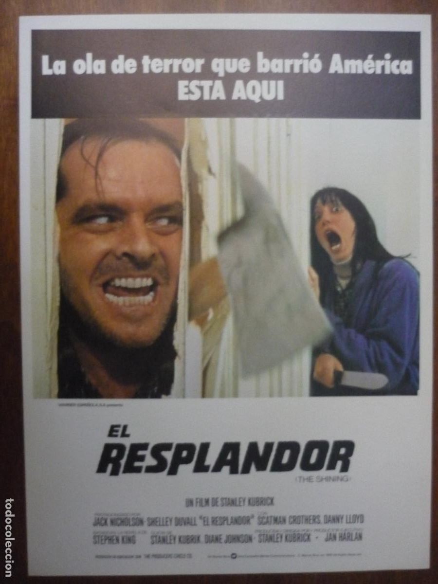 Kino: el resplandor the shining - guia publicitaria original - jack nicholson stanley kubrick
