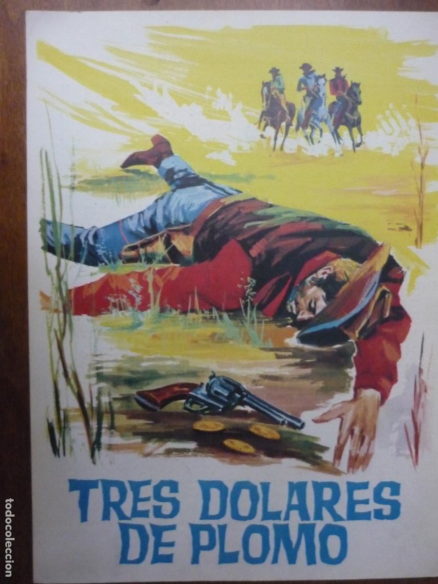 Cinema: tres dolares de plomo - guia publicitaria original - fred beir evy marandis dina de saint western