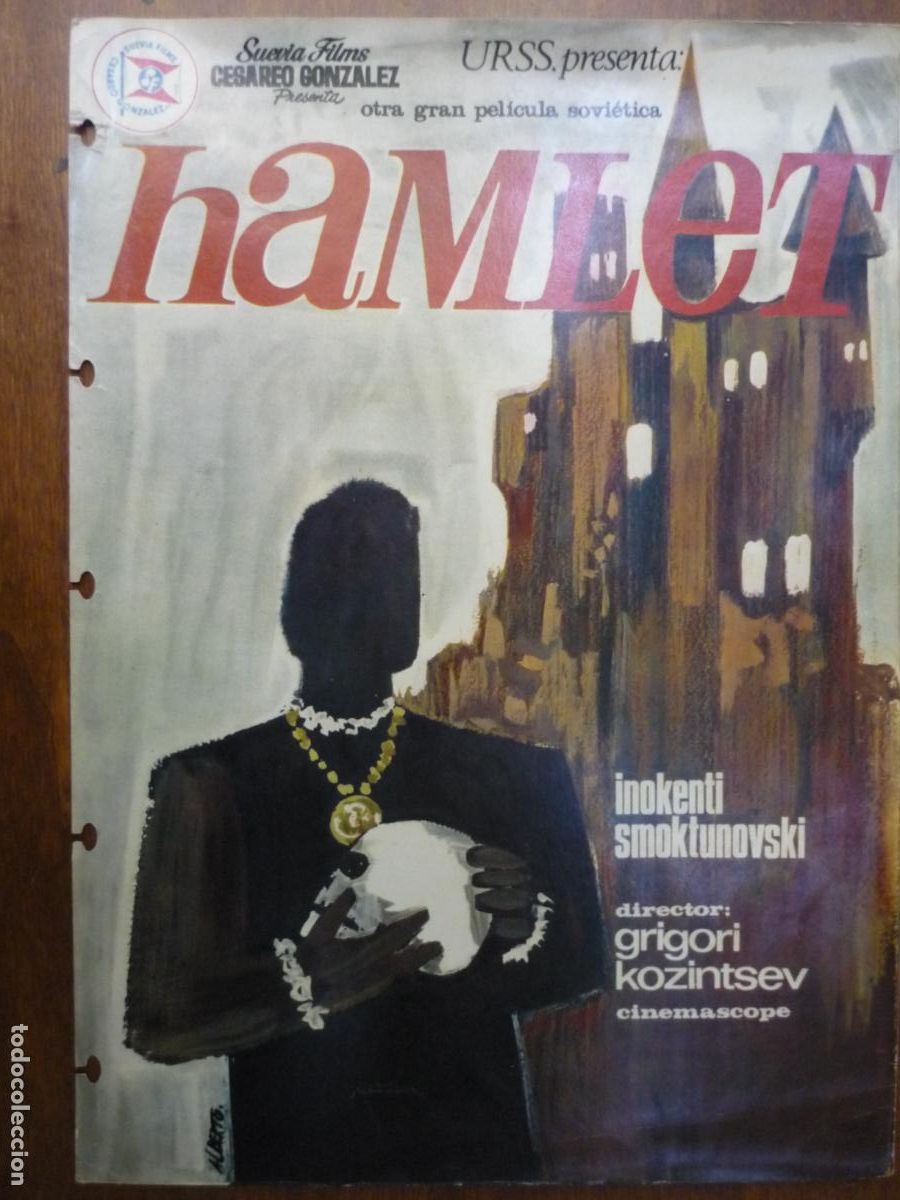 Cine: hamlet - guia publicitaria original - inokenti smoktunovski shakespeare film sovietico ruso
