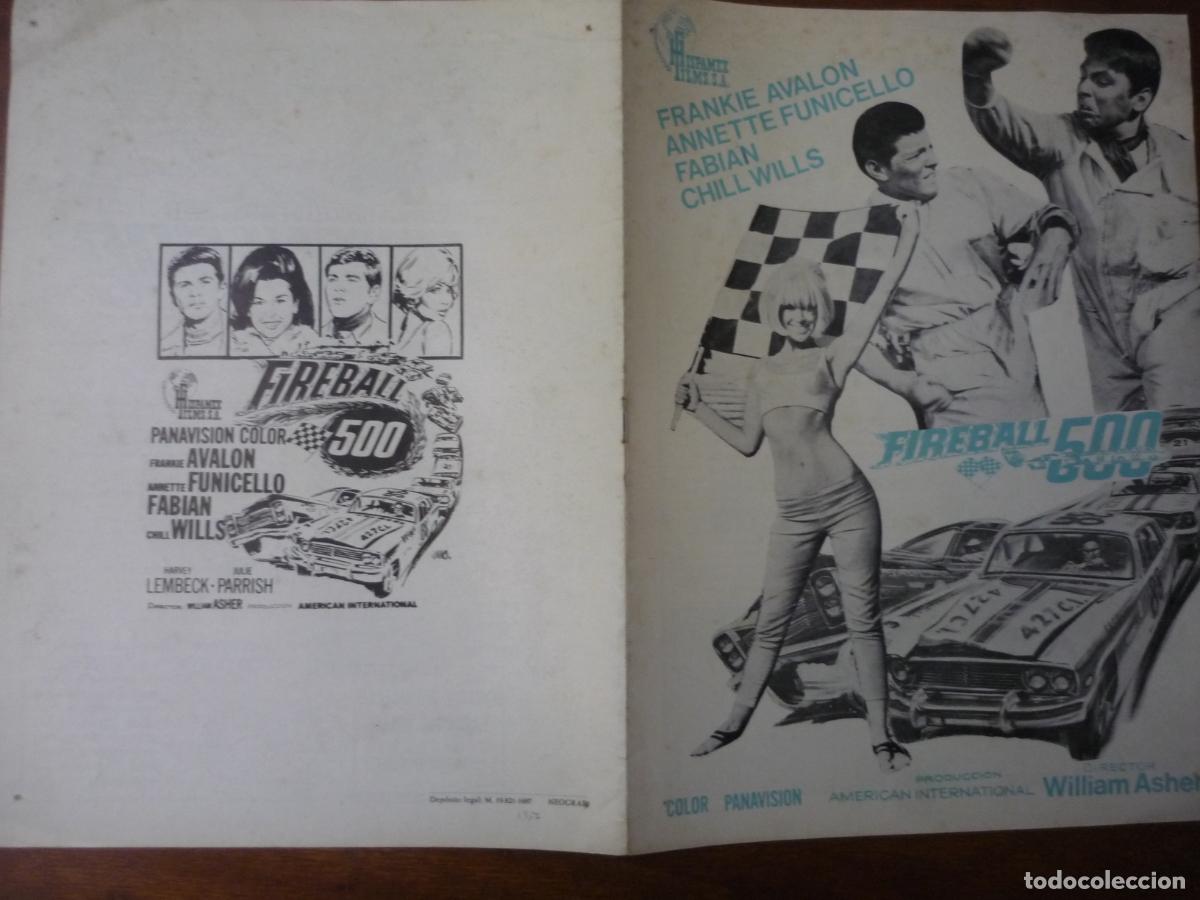 Cine: fireball 500 - guia publicitaria original - frankie avalon annette funicello - automovilismo