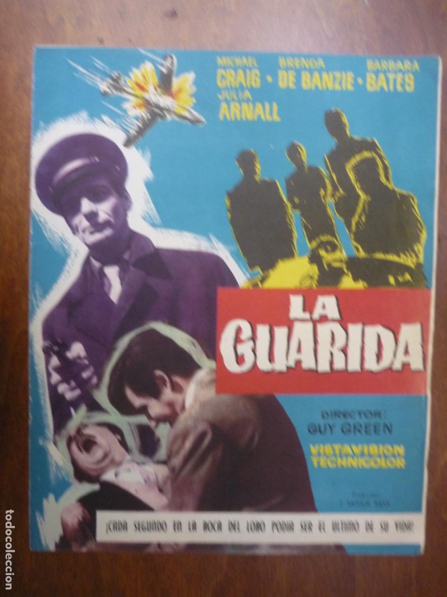 Cine: la guarida - guia publicitaria original - michael craig barbara bates brenda de banze