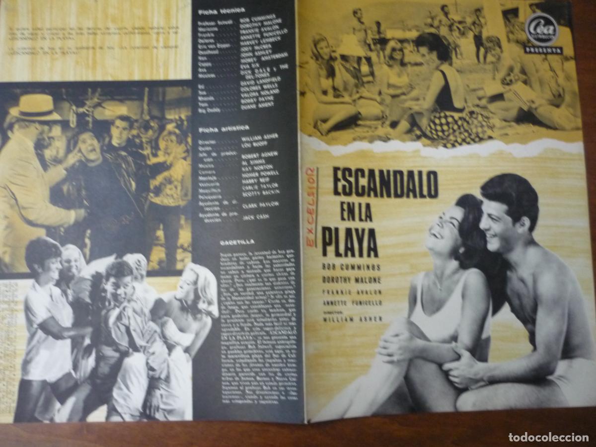 Cine: escandalo en la playa - guia publicitaria original - frankie avalon dorothy malone bob cummings