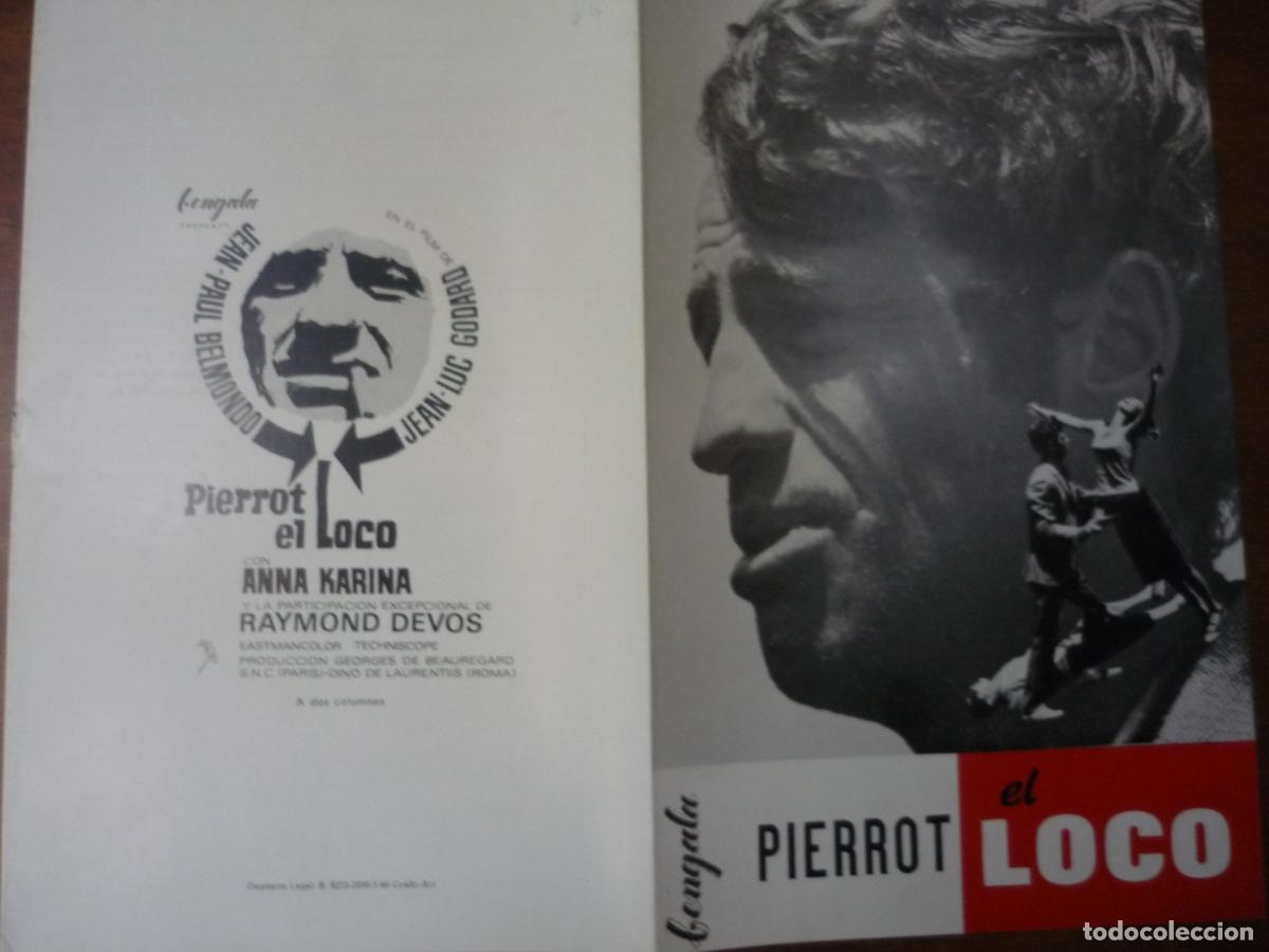 Cine: pierrot el loco le fou - guia publicitaria original - jean paul belmondo anna karina jean luc godard