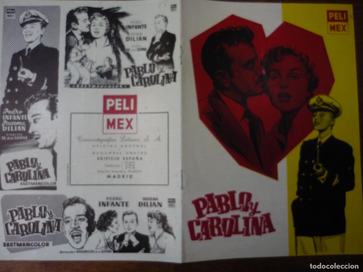 Cine: pablo y carolina - guia publicitaria original - pedro infante irasema dilan pelimex cine mexico